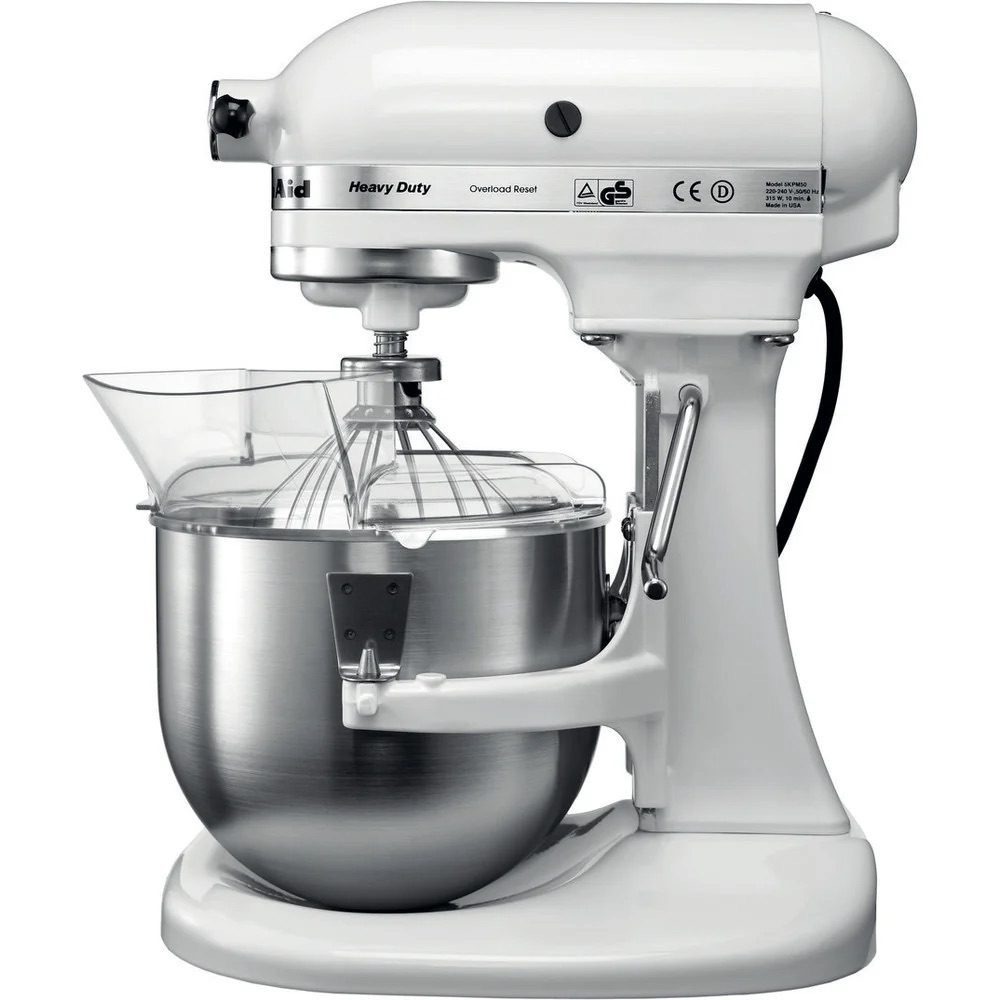 KitchenAid Heavy Duty Bowl-Lift 4.8L Stand Mixer - White